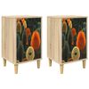 vidaXL Mesa de noche BONN 2 uds. Roble Sonoma 36 x 33 x 60 cm