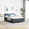 vidaXL Cama tipo Box Spring Gris oscuro 140 x 190 cm Terciopelo