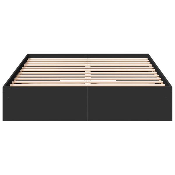vidaXL Cama con cajones madera de ingenier&iacute;a negro 135x190 cm