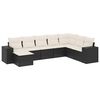 vidaXL Set de sof&aacute;s de jard&iacute;n 8 piezas y cojines rat&aacute;n sint&eacute;tico negro