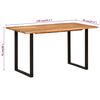 vidaXL Mesa de comedor de madera maciza de acacia 140x70x76 cm