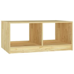 vidaXL Mesa de centro de madera maciza de pino 75x50x33,5 cm