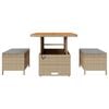 vidaXL Conjunto de Comedor de Jardín Beige Poliratán