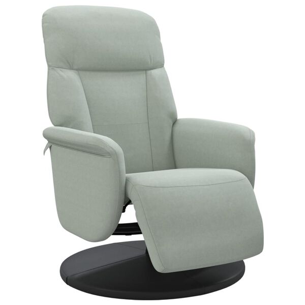 vidaXL Sillón reclinable con reposapiés terciopelo gris claro