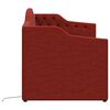 vidaXL Sof&aacute; cama con colch&oacute;n USB de tela rojo vino tinto 90x200 cm