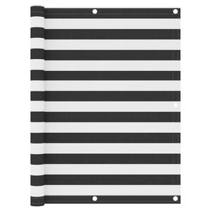 vidaXL Toldo para balc&oacute;n tela oxford gris antracita y blanco 120x400cm