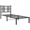 vidaXL Estructura cama sin colch&oacute;n con cabecero metal negro 75x190 cm
