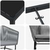 vidaXL Conjunto de Comedor de Jard&iacute;n con coj&iacute;n 5 pcs Gris