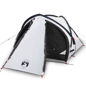 vidaXL Tienda de campa&ntilde;a igl&uacute; 2 personas tela opaca impermeable blanco