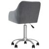 vidaXL Silla de comedor giratoria tela gris claro