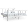 vidaXL Estructura cama de madera maciza blanca super king 180x200 cm