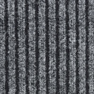 vidaXL Felpudo de rayas gris 80x120 cm