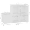 vidaXL Zapatero de recibidor madera contrachapada blanco 105x35,5x70cm