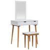 vidaXL Conjunto de Mesa de Tocador FAUSKE 3 uds. Blanco