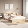 vidaXL Cama con estanter&iacute;a sin colch&oacute;n madera maciza de pino 160x200cm
