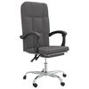 vidaXL Silla de oficina reclinable cuero sint&eacute;tico gris