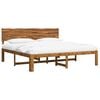 vidaXL Cama doble con cabecero ROSTOCK Natural 200 x 200 cm