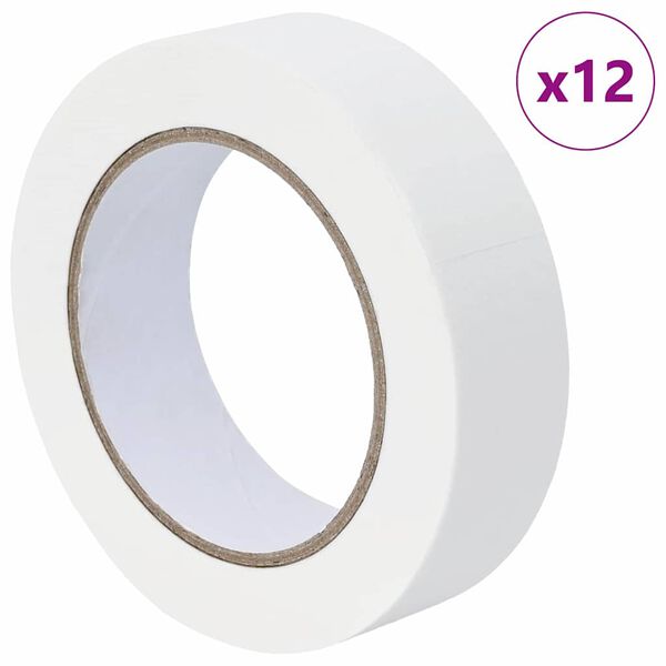 vidaXL Cintas de Enmascarar para Pintores 12 pcs 30mm x 50m Papel