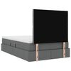 vidaXL Cama con almacenamiento y colch&oacute;n Gris oscuro 120 x 190 cm tela