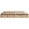 vidaXL Estructura de cama Marr&oacute;n 200 x 200 cm Madera de pino macizo