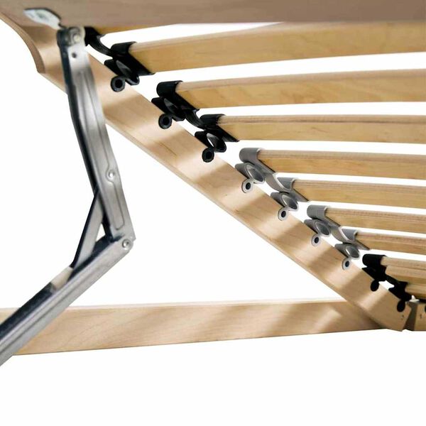 vidaXL Somier de lamas Marrón 80 x 190 cm Madera de Haya Sólida