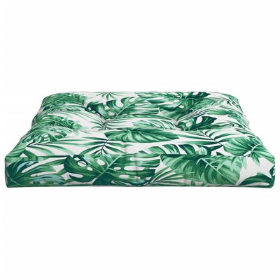 vidaXL Cojín para sofá de palés estampado de hojas 70x70x12 cm