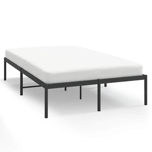 vidaXL Estructura de cama sin colch&oacute;n metal negro 120x200 cm