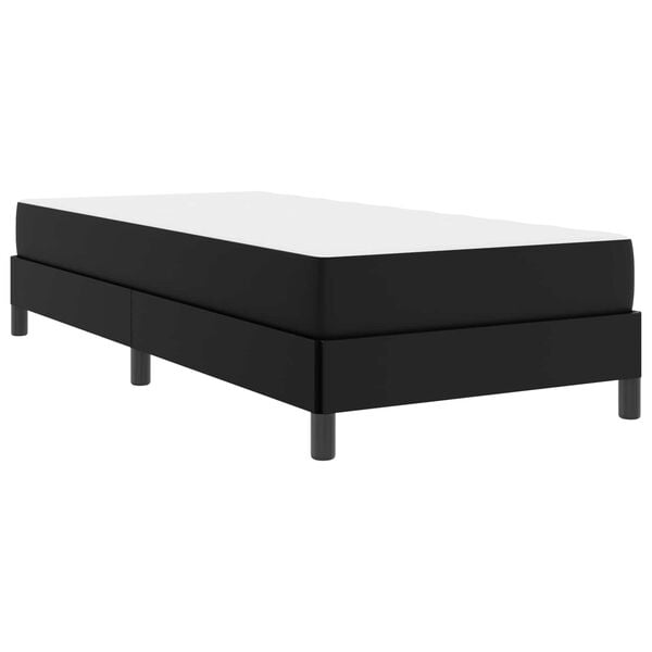 vidaXL Estructura de cama con colch&oacute;n Negro 100 x 200 cm tela
