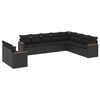 vidaXL Set de sof&aacute;s de jard&iacute;n 10 pzas cojines rat&aacute;n sint&eacute;tico negro
