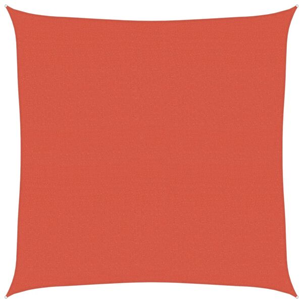 vidaXL Toldo de vela HDPE terracota 160 g/m&sup2; 5x5 m