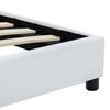 vidaXL Estructura de cama de cuero sint&eacute;tico blanco 180x200 cm