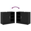 vidaXL Mueble de Cuarto de Ba&ntilde;o con puerta Roble Negro 63 x 29 x 55 cm