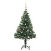 vidaXL &Aacute;rbol de Navidad artificial con 150 LEDs bolas y nieve 150 cm
