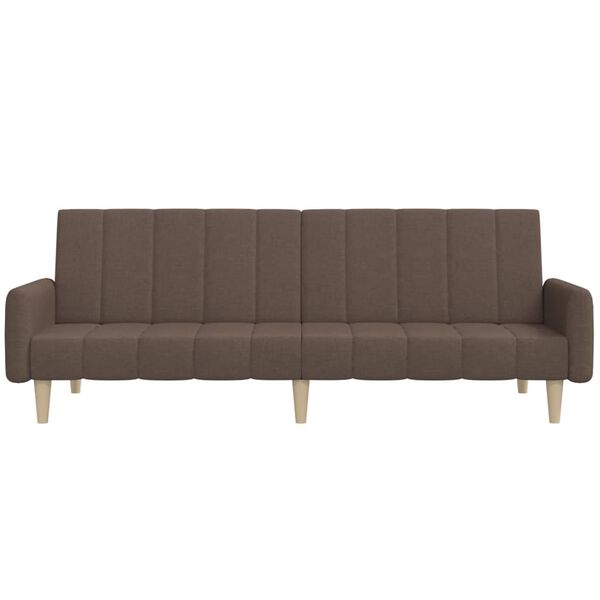 vidaXL Sof&aacute; cama de 2 plazas tela gris taupe
