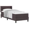 vidaXL Cama tipo Box Spring con coj&iacute;n Marr&oacute;n Oscuro 200 x 80 cm tela
