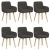 vidaXL Sillas de comedor 6 uds. Boucl&eacute; Gris oscuro 59 x 57 x 85 cm