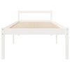 vidaXL Cama senior individual peque&ntilde;a sin colch&oacute;n blanco 75x190 cm
