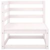 vidaXL Set de sal&oacute;n de jard&iacute;n de 5 piezas blanco madera maciza de pino