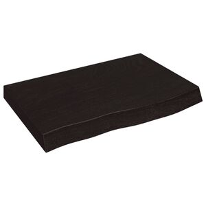 vidaXL Estante pared madera roble tratada marr&oacute;n oscuro 60x40x(2-6) cm