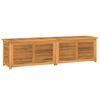 vidaXL Caja de almacenaje de jard&iacute;n con bolsa teca maciza 200x50x55 cm