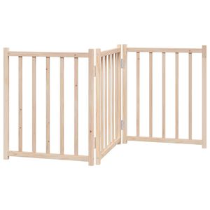 vidaXL Puerta para perros plegable 3 paneles madera de abeto 150 cm