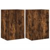 vidaXL Muebles de TV de pared 2 uds madera roble ahumado 40,5x30x60 cm