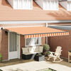 vidaXL Toldo Retr&aacute;ctil Manual Amarillo y Naranja 400 x 300 cm