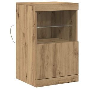 vidaXL Aparador LED Roble artisan 41 x 37 x 67 cm Madera de ingenier&iacute;a