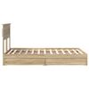 vidaXL Cama con almacenamiento con cabecera Roble Sonoma 120 x 190 cm