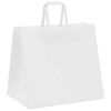 vidaXL Bolsas de papel con asas 50 uds blanca 32x22x28 cm
