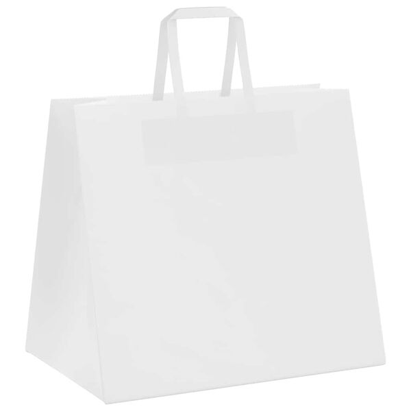 vidaXL Bolsas de papel con asas 50 uds blanca 32x22x28 cm