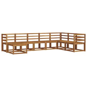 vidaXL Conjunto de sof&aacute;s de exterior con coj&iacute;n 8 pcs Natural y Beige