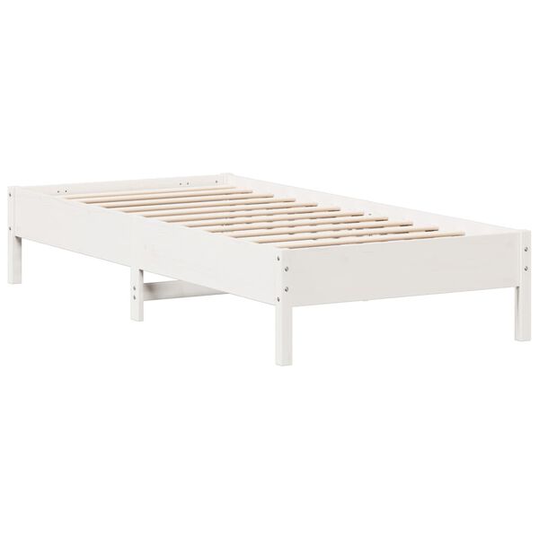 vidaXL Estructura de cama sin colch&oacute;n madera de pino blanca 90x200 cm