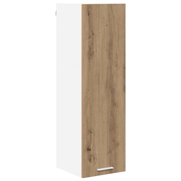 vidaXL Mueble colgante con puerta Roble artesanal 30 x 31 x 100 cm